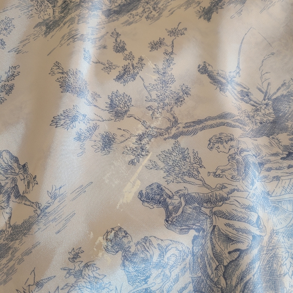 Satin Blue Slip Dress - Picture 6 of 7